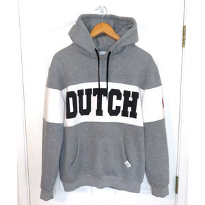 Dutch Bros Coffee Hoodie Womens Gray Dutch Mafia Fleece Lined Sweatshirt Size M